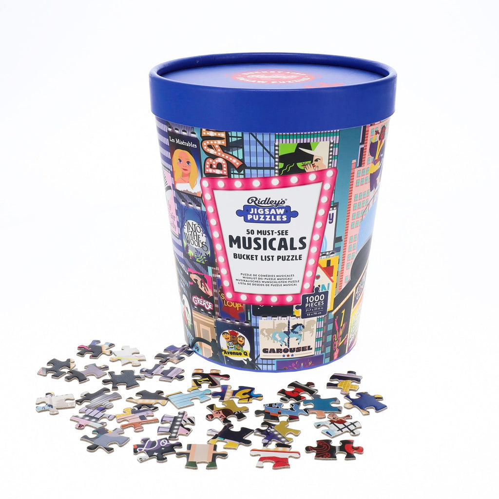 50 Must - See Musicals Bucket List 1000 - piece Jigsaw Puzzle - Ridley's Games