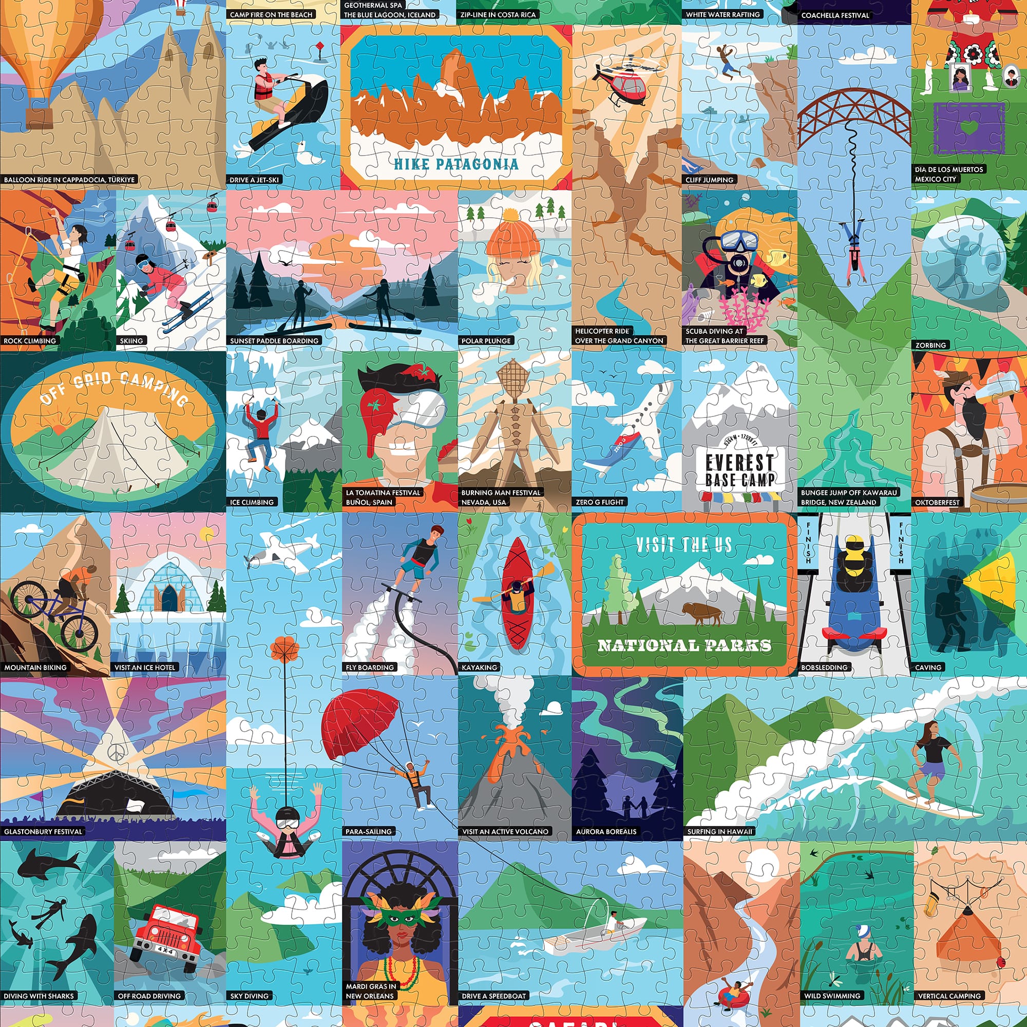 RAFT レーベル【英国シングル盤コンプリート・セット★全７枚＋１枚】 Adventure Bucket List 1000-Piece Puzzle | Ridley's Games