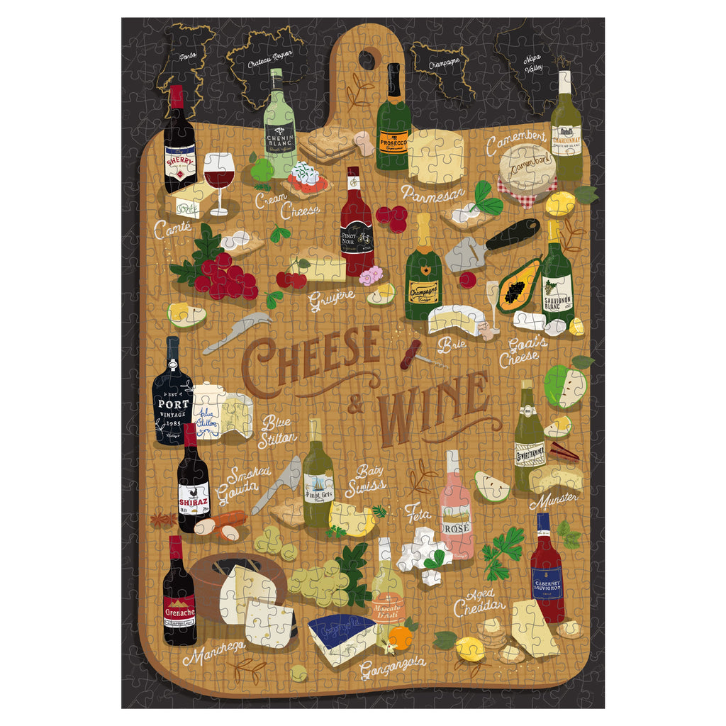 Cheese + Wine 500 - Piece Jigsaw Puzzle - Ridley's Games