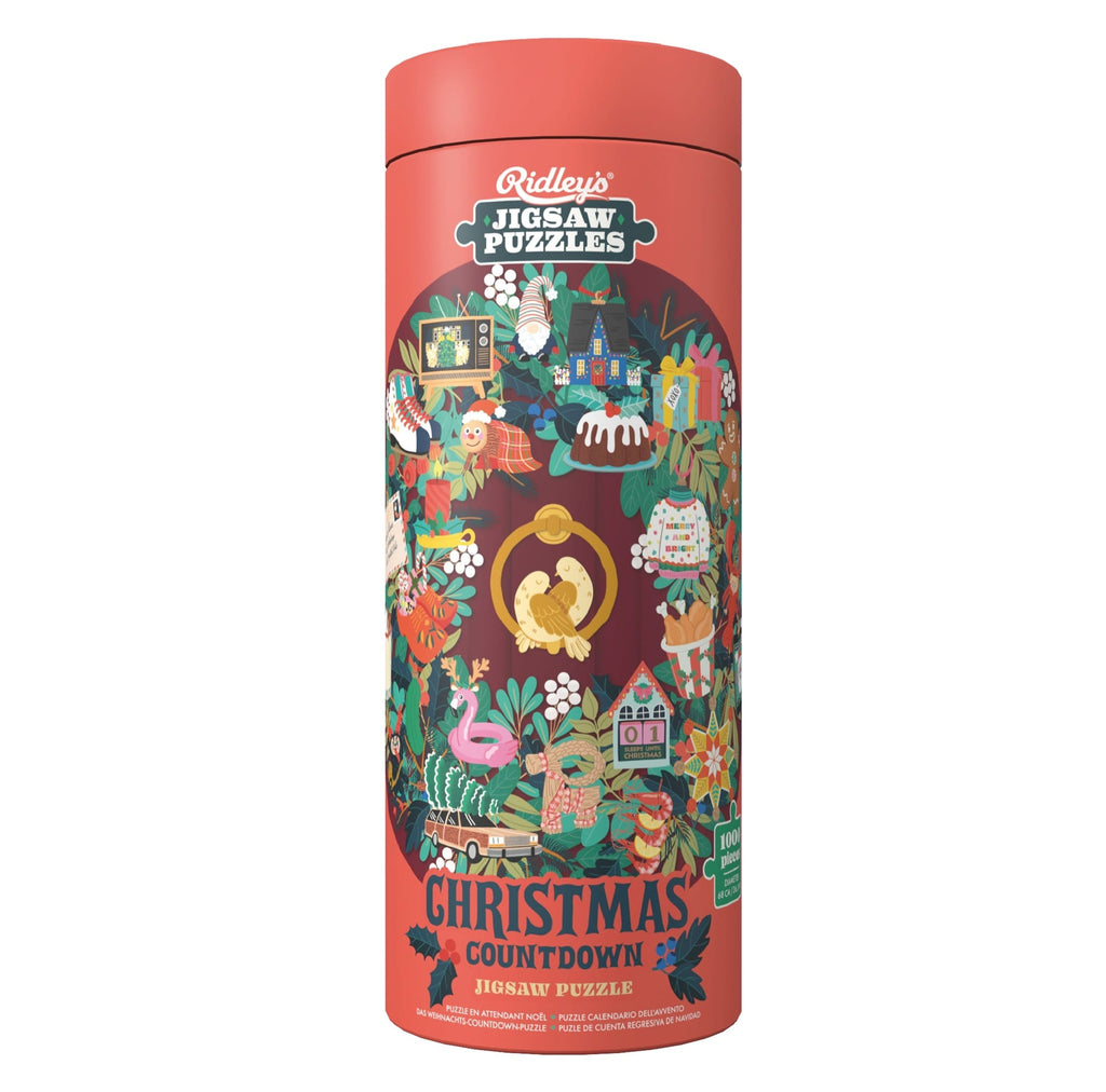 Christmas Countdown 1000 - piece Circle Jigsaw Puzzle - Ridley's Games