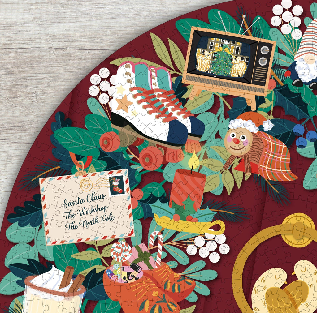 Christmas Countdown 1000 - piece Circle Jigsaw Puzzle - Ridley's Games