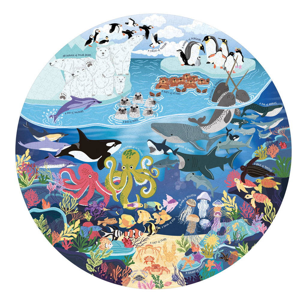 Ocean Lover's 1000 - piece circular jigsaw - Ridley's Games