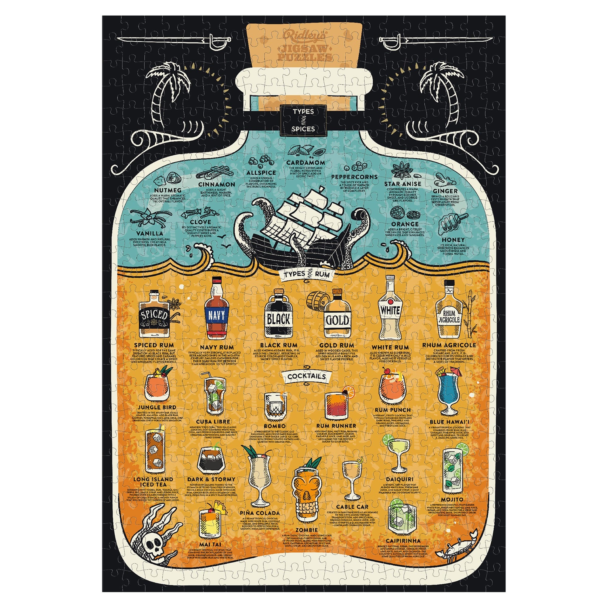 Rum Lover's 500-Piece Jigsaw Puzzle | Ridley's Games